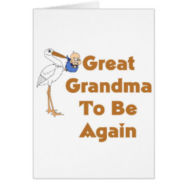 Cartão Grande avó da cegonha a ser outra vez
