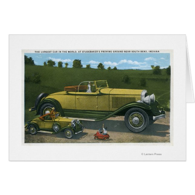 Cartão Grande carro do mundo, estudioso se mostrando (Frente Horizontal)