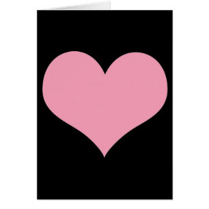 Cartão Grande Coração de Amor Rosa