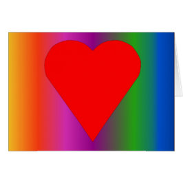 Cartão Grande Coração Vermelho