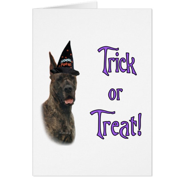 Cartão Grande Dane (brindle) Trick (Frente)
