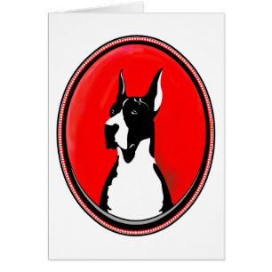 Cartão Grande Dane do Mantém Cortado