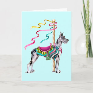 Cartão Grande Dane Merle Carousel - Personalizado