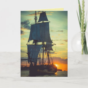 CARTÃO GRANDE DE ANIVERSÁRIO COM FOTO DE NAVIO PIR
