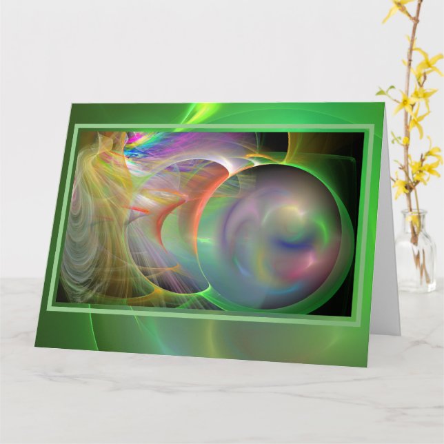 Cartão Grande de Bolhas de Sabão Soprado (Flor Amarela)