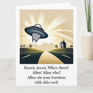 Cartão Grande de OVNI Alien