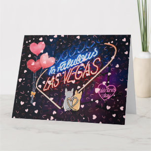 Cartão grande do Dia dos Namorados de Las Vegas. 