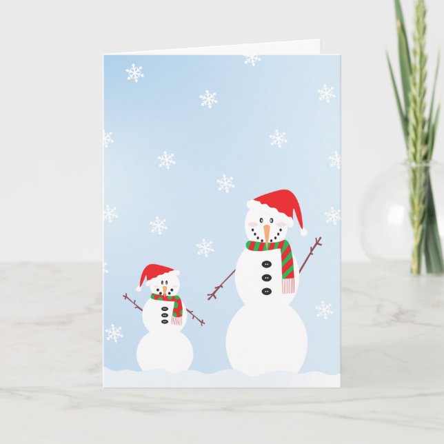 Cartão Grande E Pequeno Neve Feliz Natal (Frente)