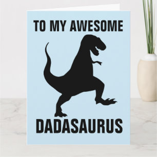 CARTÃO GRANDE ENGRAÇADO DE DIA DOS PAIS COM DINOSS