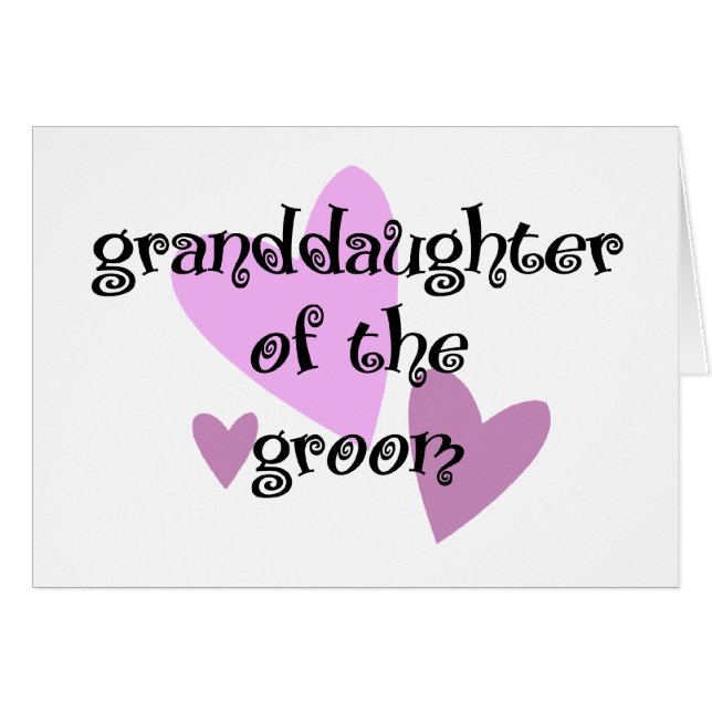 Cartão Grande Filha do Groom (Frente Horizontal)