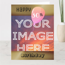 Cartão Grande Foto Personalizada de Aniversário