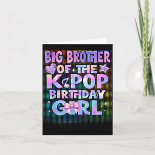 Cartão Grande Irmão das Garotas de Aniversário do K-Pop C