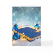 Grande Livro e Luzes de Natal