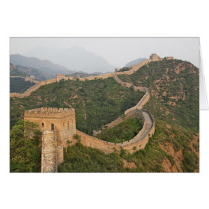Cartão Grande Muralha da China em Jinshanling, China, Ási