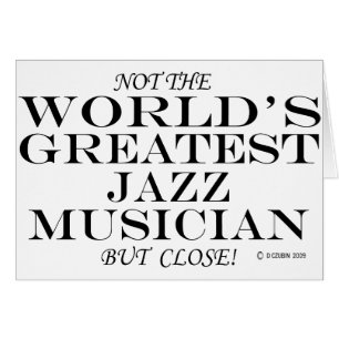 Cartão Grande Músico de Jazz Fechado