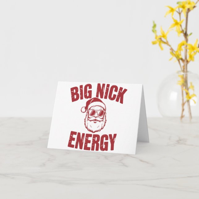 Cartão Grande Nick Energy Engraçado Papais noeis rudes Pi (Flor Amarela)