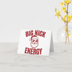 Cartão Grande Nick Energy Engraçado Papais noeis rudes Pi