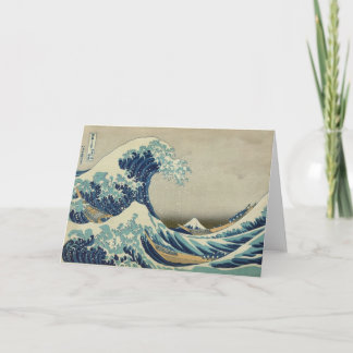 Cartão Grande onda fora de Kanagawa - Hokusai