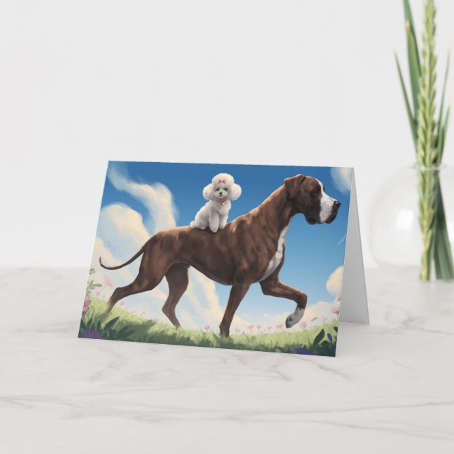Cartão Grande Painel e Poodle Card (Frente)