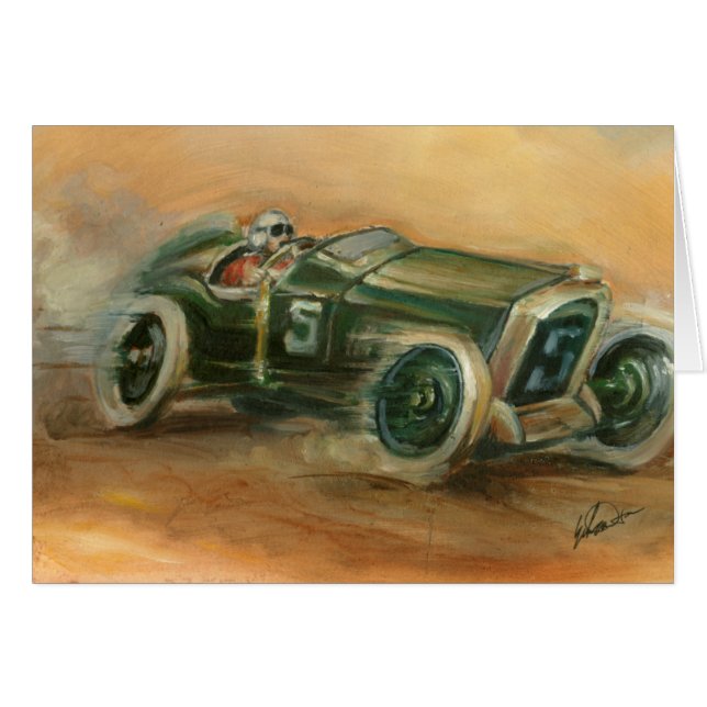 Cartão Grande Prêmio da França Racecar por Ethan Harper (Frente Horizontal)