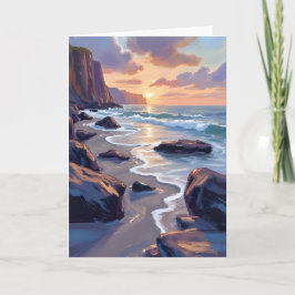 Cartão Grande Sur, pintura da costa da Califórnia