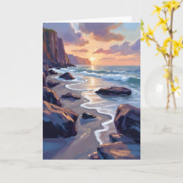 Cartão Grande Sur, pintura da costa da Califórnia
