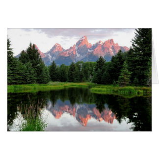 Cartão Grande Teton Reflexões Sobre O Pond Do Beaver