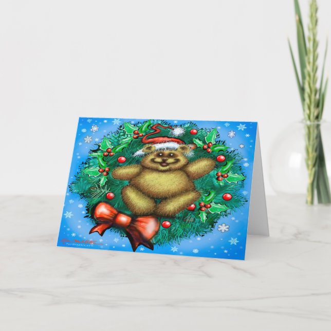 Cartão Grande Urso de Natal (Frente)