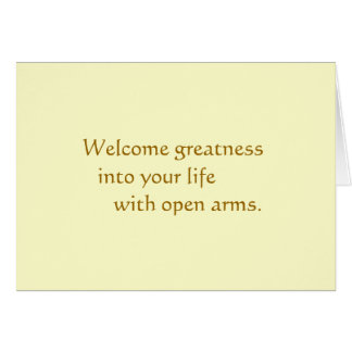 Cartão Grandeza bem-vinda