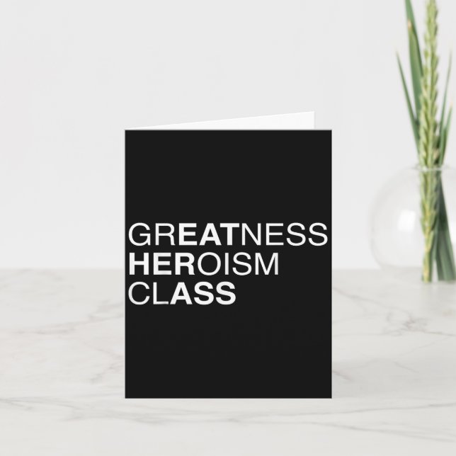 Cartão Grandeza Heroísmo Cl Coma-a Como$ Piada Pun Sarcas (Frente)