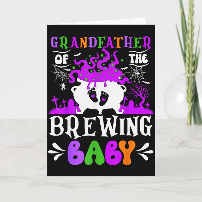 Cartão Grandfather Of The Brewing Baby Grandpa To Be Hall (Frente)