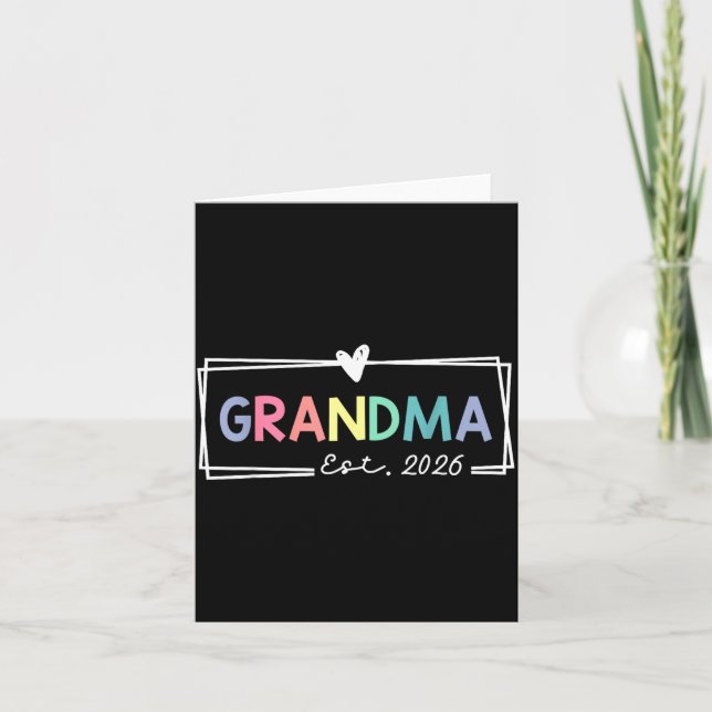 Cartão Grandma Est 2026 Promoted To Grandma 2026 For Gran (Frente)