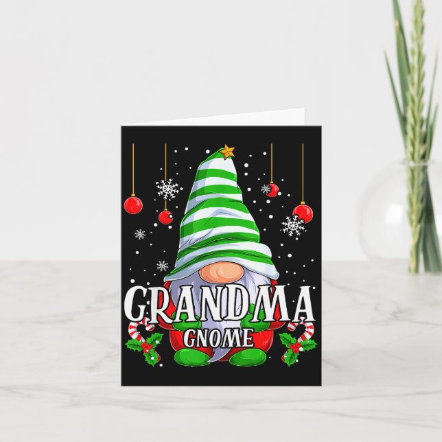Cartão Grandma Gnome Christmas Pajamas Matching Family Gr (Frente)