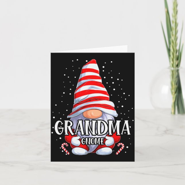 Cartão Grandma Gnome Christmas Pajamas Matching Family Gr (Frente)