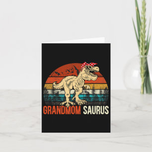 Cartão Grandmomsaurus T Rex Dinossauro Avó Saurus Matc