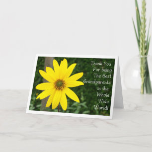 Cartão Grandparents' Day Sunflower Greeting Card