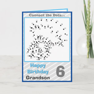 Cartão Grandson 6th Birthday Puzzle Card