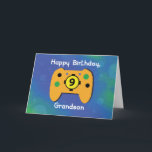 Cartão Grandson, 9 Anos, Gamer Controller<br><div class="desc">Seu querido neto vai ter 9 anos em breve. Se você ainda não tem certeza do que dar a ele,  então por que não dar a ele este cartão que foi projetado para jogadores como ele desfrutar assim que seu dia especial chegar.</div>