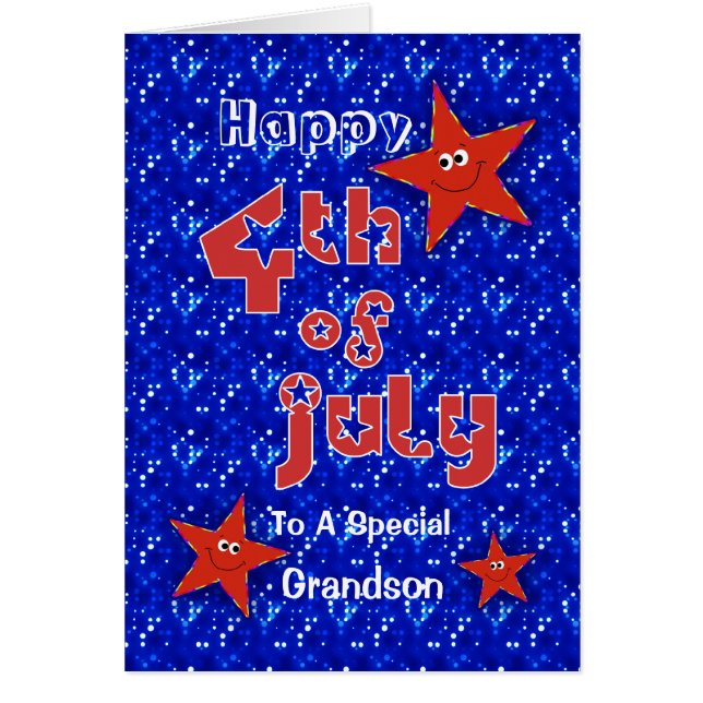 Cartão Grandson American Star (Frente)