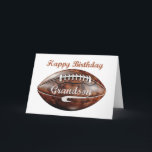 Cartão Grandson Birthday Grunge Grandes Esportes De Futeb<br><div class="desc">Celebre o dia especial do seu neto apaixonado por futebol com este cartão de aniversário único. A frente apresenta um futebol bem vestido com um design de grunge, captando a energia bruta do jogo. "Parabéns" é exibido com ousadia acima, com "neto" escrito na bola em uma fonte robusta, acrescentando um...</div>