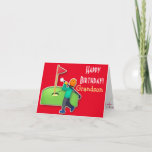 Cartão Grandson emoji golf red happy birthday<br><div class="desc">Cute emoji golf nephew birthday card. Personalize with your own text and make it truly special and unique!</div>
