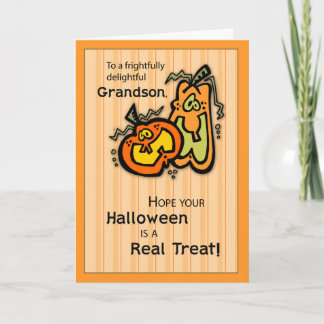 Cartão Grandson Pumpkins Halloween