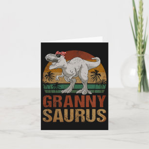 Cartão Grannysaurus T Rex Dinossauro Vovó Saurus Retro Mo