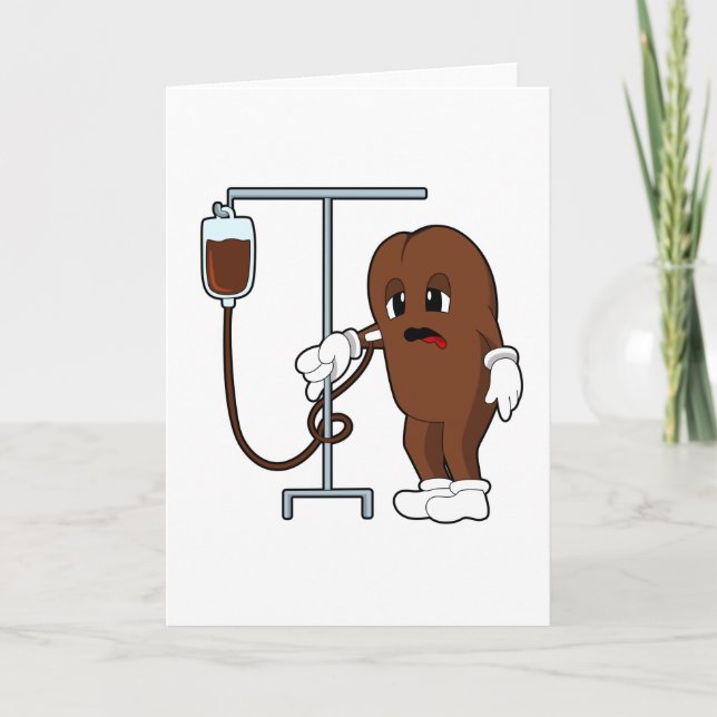 Cartão Grão de café com cafeteira (Frente)