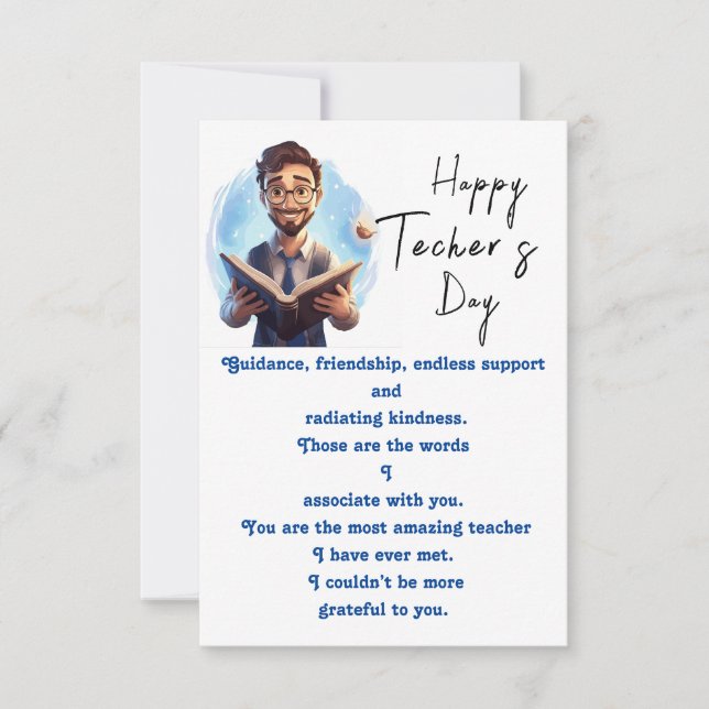 Cartão Grata ao professor (Frente)