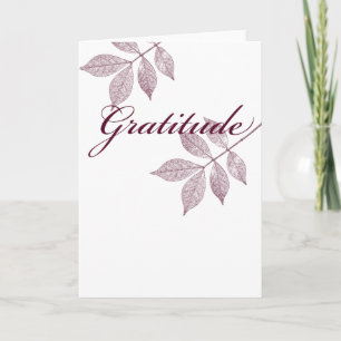 Cartão Gratidão das Palavras Inspiracionais