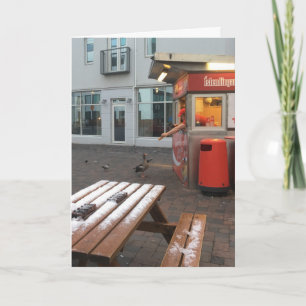 cartão grátis de almoço (dentro engraçado)