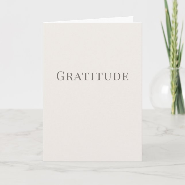Cartão Gratitude – Minimal Typography Design (Frente)