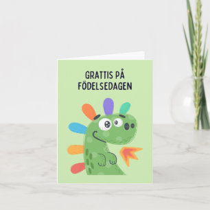 Cartão Grattis på födelsedagen, aniversário da Suécia