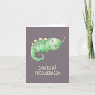 Cartão Grattis på födelsedagen, aniversário da Suécia